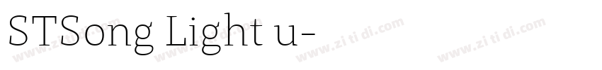 STSong Light u字体转换